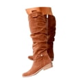 thumbnail image 4 of Women's Tall Knee High Boots, Warm Thick Sole Long Boots, Simple Round Toe Design for Fall Winter Fashion, 4 of 10