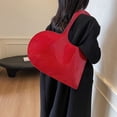 thumbnail image 1 of La Parte Superior Axila Bag para Mujeres PU Cuero en Forma Corazón Color Sólido El, 1 of 9
