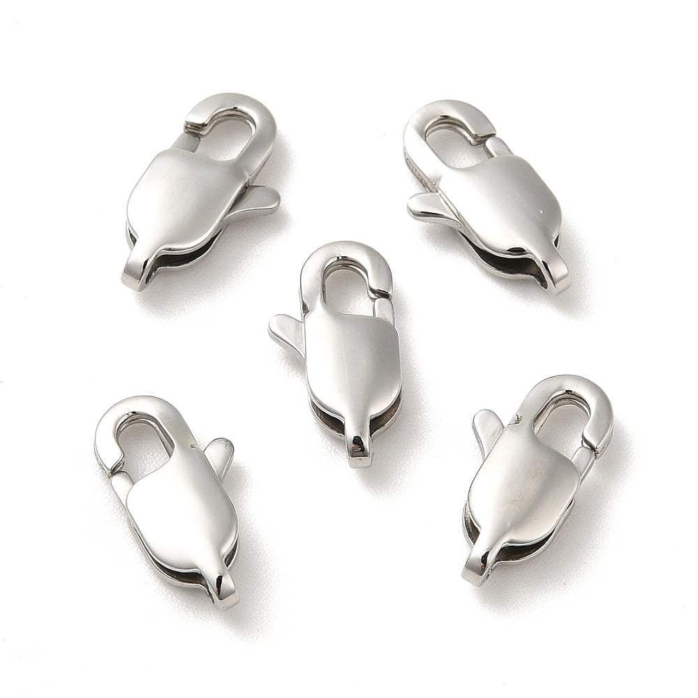 Resistant 304 Stainless Steel Lobster Claw Clasps 6x13mm