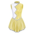 thumbnail image 3 of YONGHS Women's Shiny Sequins Sleeveless Figure Ice Skating Competition Dress Ballet Dance Leotard Yellow XL, 3 of 7