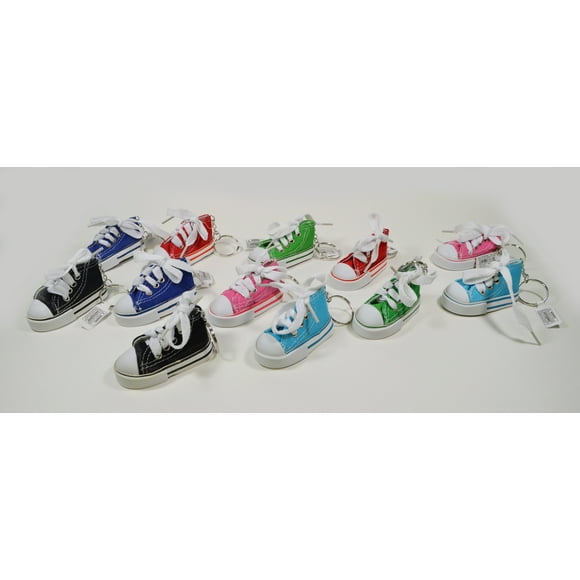 Rhode Island Novelty 3 Inch Chuck Sneaker Shoe Keychains Lot of 12 Assortments May Vary
