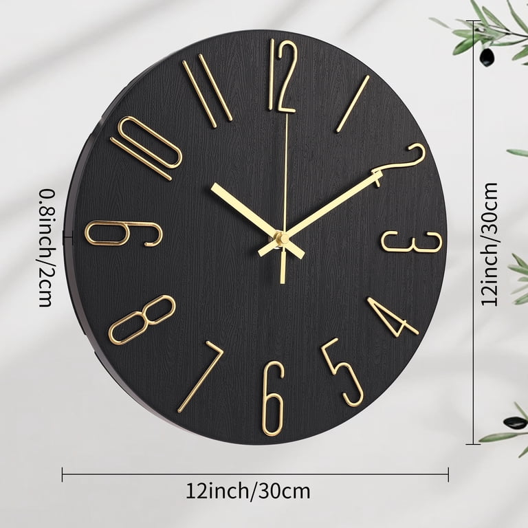 Unique Bargains 2 Pcs Non-Ticking Analog Battery Operated Wall