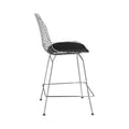 thumbnail image 3 of mid century modern chrome wire counter stool (red), 3 of 11