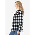 thumbnail image 3 of Woman Within Plus Size Pintucked Flannel Shirt, 3 of 6