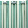 Jordan Manufacturing 54" x 96" Spa Mint Green Stripe Grommet Semi-sheer Outdoor Curtain Panel