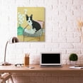 thumbnail image 2 of Stupell Home Décor Dog on Chair Yellow Green Pet Painting Canvas Wall Art by Sally B, 2 of 6
