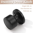 thumbnail image 2 of knobelite (10 Pack) Dummy Knob Black Closet Door Knobs Single Side Non-Turning, Inactive Interior Round Knob, 2 of 5