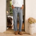 thumbnail image 5 of Casual Pants for Women Womens Daily Elastic Waist Pockets Straight Solid Color Casual Pants Loose Long Trousers, 5 of 6