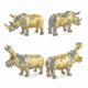 thumbnail image 2 of Zoo Toy Elephant, Giraffe, Lion And Tiger Golden Animal Doll Wild Jungle Animal Set 12-piece Set Banmo, 2 of 5