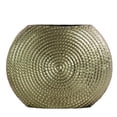 thumbnail image 1 of Benjara BM208624 Disque comme Vase en Métal de Forme Ronde avec Design Intégré&44; Or, 1 of 1