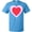 Pacific Blue, variant on Inktastic Valentine Red Heart with Dots T-Shirt