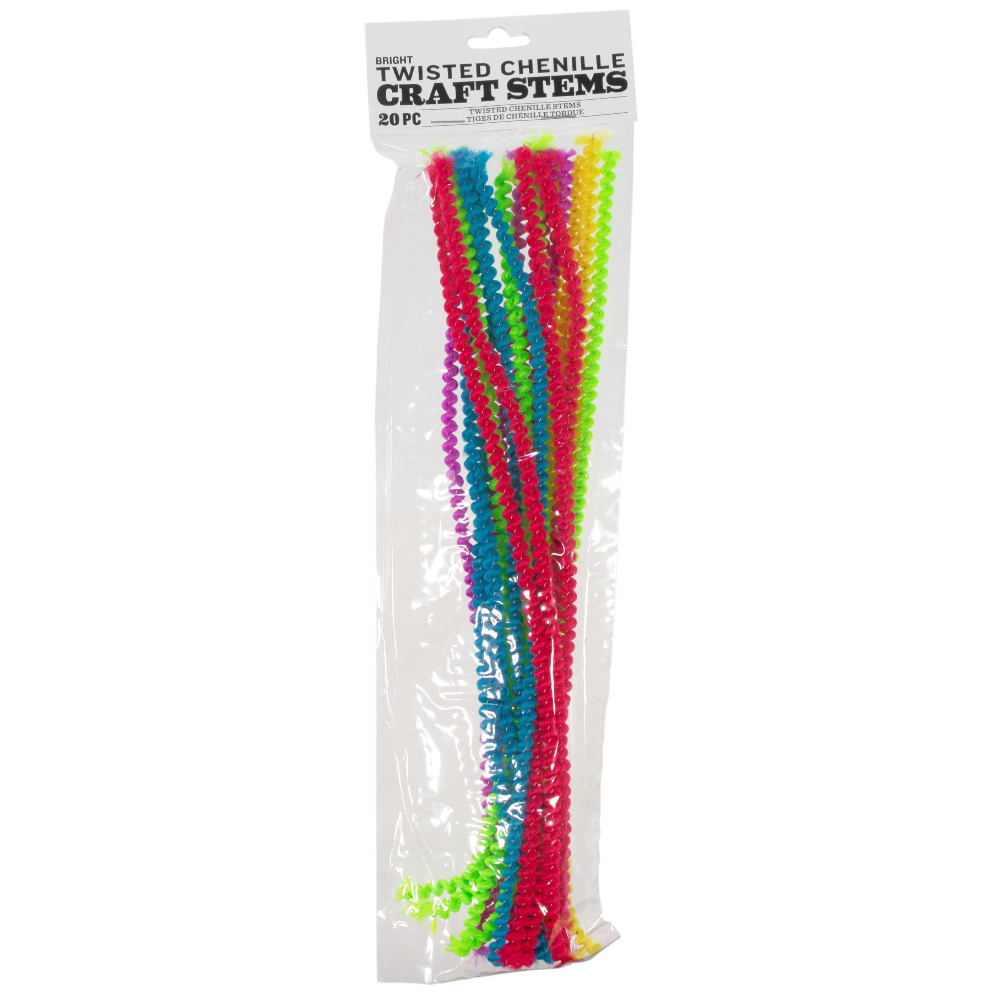 Craft County - Back 2 School - 20 Piece YELLOW Pipe Cleaner DIY Décor,  Activities, Projects – 12 Inches Long 