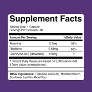 Dr. Colbert, MD Q10 Vital | CoQ10 | by Divine Health | 100mg Coenzyme-Q10 | Riboflavin | Thiamine | 60 Capsules