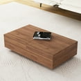 thumbnail image 5 of NessCarsti Mid-Century Modern Farmhouse 47.2-81.8" Expandable Coffee Table, Adjustable Center Table with Large Storage for Living Room, Walnut, 5 of 10