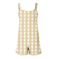 thumbnail image 4 of BLVB Summer Rompers for Women Sleeveless Adjustable Knot Straps Loose Shorts Jumpsuits Beach Overalls with Pockets, 4 of 7