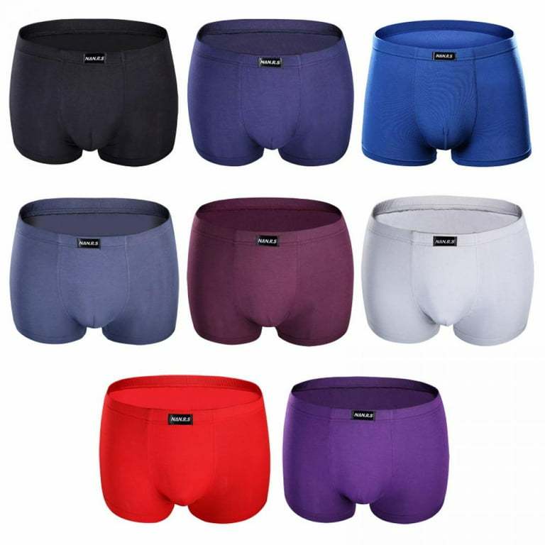 Underwear for Men Boxer Briefs - Mid-Rise Comfortable Breathable  Sweat-absorbing Elastic Quick Dry Casual Boyshorts(5-Packs)