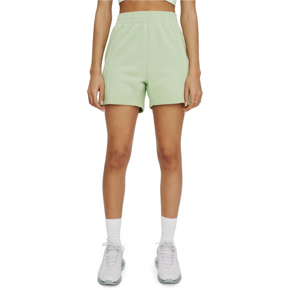 Elevenparis Womens Pintuck Fleece Casual Walking Shorts nilegreen M