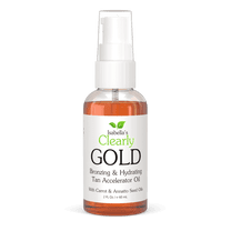 Isabella's Clearly GOLD, Natural Indoor and Outdoor Tanning Oil with Bronzer | Moisturizing Sun Tan Accelerator for a Healthy Bronze Glow with Carrot Seed Oil | Made in USA