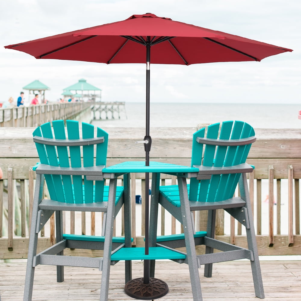Kepooman 9FT Patio Umbrella Outdoor Market Table Umbrella, Cantilever Patio Umbrella Without Base for Garden, Lawn, Backyard & Pool, Wine Red Kepooman 9FT Patio Umbrella Outdoor Market Table Umbrella, Cantilever Patio Umbrella Without Base for Garden, Lawn, Backyard & Pool, Wine Red