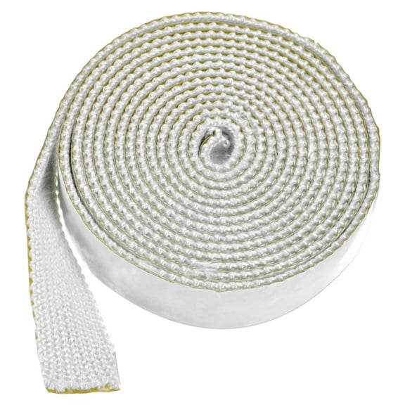 Uxcell Wood Stove Gasket, 1" x 118.1" Wide Fiberglass Seal Rope for with Adhesive Backing Fireplace Door/Wood Stoves [White]