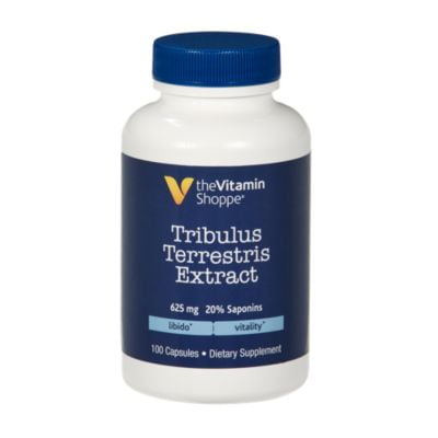 The Vitamin Shoppe Tribulus Terrestris Extract 625MG, 20 Saponins, Supports Libido and Vitality, Men's Health, Natural Testosterone Libido Booster for Men (100