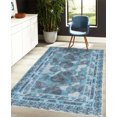 thumbnail image 4 of Modern Decorative Rug, Contemporary Style Geometric Design with Blurry Rounds and Dots Abstract Print, Quality Carpet for Bedroom Dorm and Living Room, 6 Sizes, Pale Sky, by Ambesonne, 4 of 4