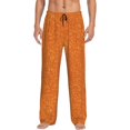 thumbnail image 1 of Balery Orange Glitter Pantalones de pijama para hombre, pijama ultraligero, pantalón de descanso-Small, 1 of 6