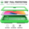 thumbnail image 3 of AVAWO Kids Case for iPad 9th/8th/7th Generation, iPad 10.2 case 2021/2020/2019 with Built-in Screen Protector, Shockproof Lightweight Handle Stand Kids Case for iPad 10.2 9th Generation - Green, 3 of 9