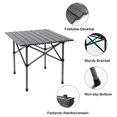 Petimi Outdoor Folding Table, Portable Camping Table with Carry Bag for