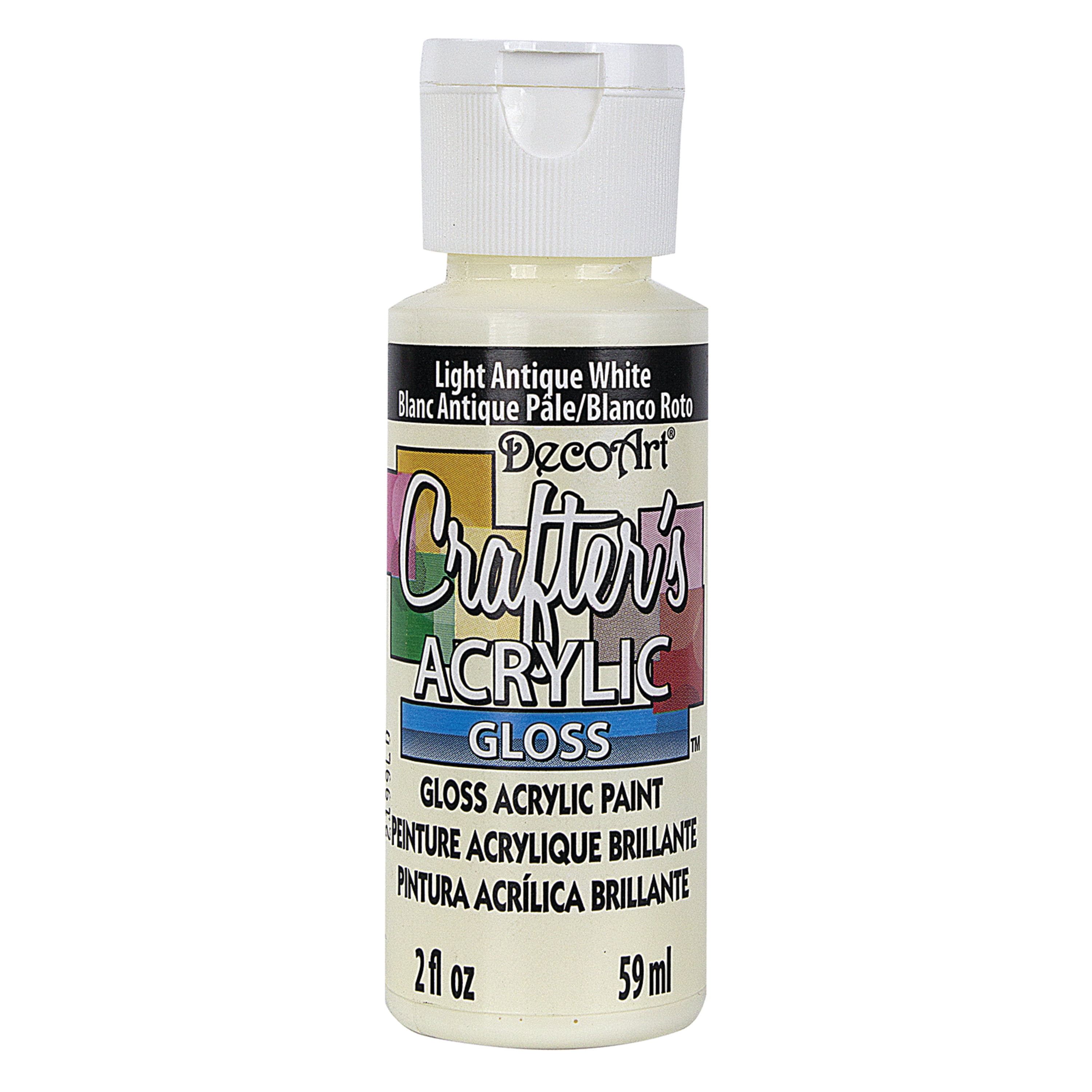 DecoArt Crafter's Acrylic Gloss Paint, 2 oz., Light Antique White
