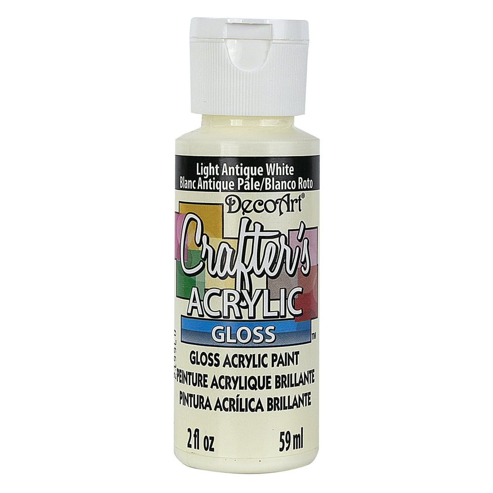 DecoArt Crafter's Acrylic Gloss Paint, 2 oz., Light Antique White