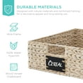 thumbnail image 5 of Best Choice Products Set of 4 16x12in Woven Water Hyacinth Pantry Baskets w/ Chalkboard Label, Chalk Marker - White, 5 of 7