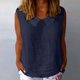 thumbnail image 1 of TaTaai Solid Color Women Tank Top Cotton Linen Peter Pan Collar Sleeveless Breathable Lightweight Machine Washable No Fading Casual Daily Fashion Wear Top Gift, 1 of 9