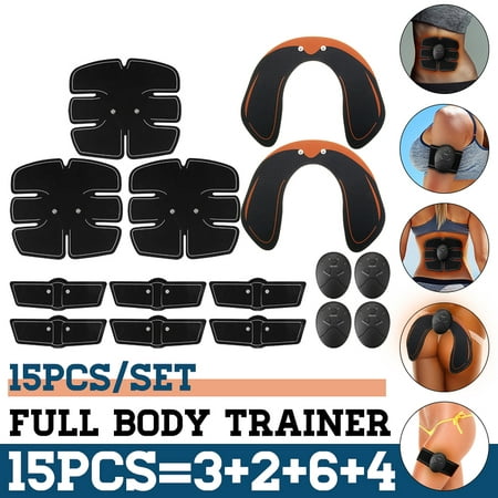 15PCS/Set Full Body EMS Trainer Hip Butt Lifter Buttocks Enhancer, Muscle Training Abs Workout Smart Body Building Slimming Shaper Fitness