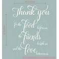thumbnail image 3 of Thank You For Food, Friends, Love Vinyl Wall Decals Home Décor Quote Kitchen Sayings, 31x23-Inch, White, 3 of 5