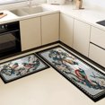 thumbnail image 5 of Floral Kitchen Rugs Sets of 3, Non Slip Kitchen Rugs and Mats Washable Farmhouse Kitchen Rugs Floral Kitchen Floor Mat Carpet Runner Rugs for Hallway Laundry Room, 5 of 12