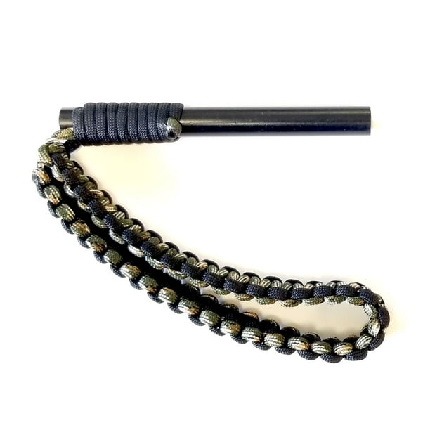Ferro Rod Fire Starter The BigDaddy 5in by 1/2in with 550 Paracord