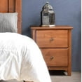 thumbnail image 3 of Grain Wood Furniture Shaker 2-Drawer Bedside Nightstand, Solid Wood with Walnut Finish, 3 of 7