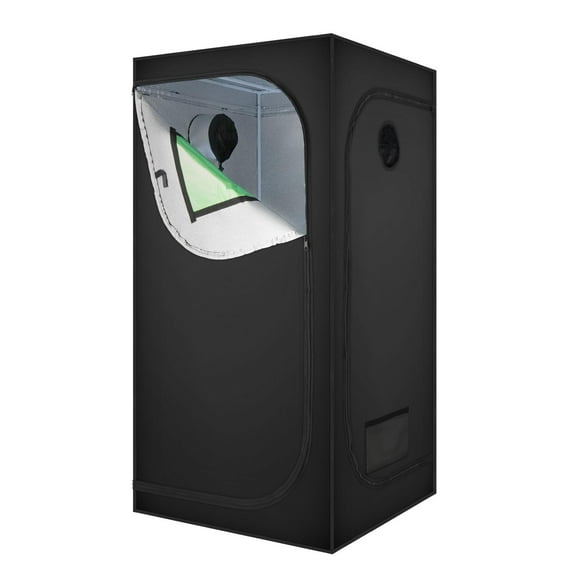 UBesGoo 36"x36"x72" Oxford 600D Small Indoor Mylar Hydroponics Grow Tent for Indoor Plant Growing, Black