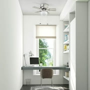 Prominence Home Hero 28 Brushed Nickel Low Profile Ceiling Fan with Light