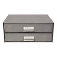 thumbnail image 2 of Bigso Birger 2-Drawer Fiberboard Label Frame Document Letter Box | Grey, 2 of 2