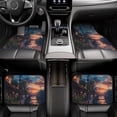 thumbnail image 6 of Salouo Twilight Canal Reflection for Car Floor Mat Set of 4–Car Carpet Mats - Car Mats with Anti-Slip Backing & Driver Heel Pad Universal Fit for Cars, Trucks, SUVs, and Vans, 6 of 6
