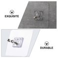thumbnail image 2 of Adhesive Wall Mount Screw Hooks Punch-Free Self-Adhesive Wall-Mounted Accessories Silver Plastic and Stainless Steel for Wall Mounting 10Pack, 2 of 4