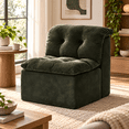 thumbnail image 6 of MEIGUGAO Armless Chenille Bean Bag Chair, 31.5-Inch,Emerald, 6 of 6