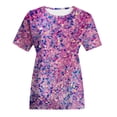 thumbnail image 4 of BLVB Womens Summer Short Sleeve Tops Trendy Sequin Printed Tees Shirts Crewneck Casual Tunic Tops 2024 Fashion Clothes, 4 of 5
