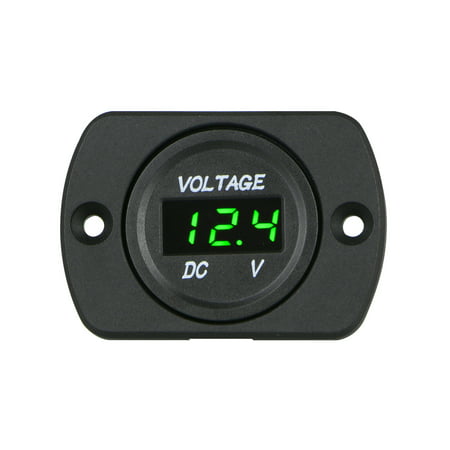 12V-24V Car Marine Motorcycle LED Digital Voltmeter Voltage Meter Battery Gauge (Best Budget Light Meter)