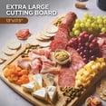 thumbnail image 6 of 2-Pack Large Bamboo Cutting Boards with Juice Groove and Bottom Carry Handles, Reversible Wood Boards for Kitchen Prep & Serving, 6 of 12