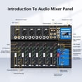 thumbnail image 2 of Mezclador de interfaz de audio Riworal de 7 canales con Bluetooth +48V, 2 of 9