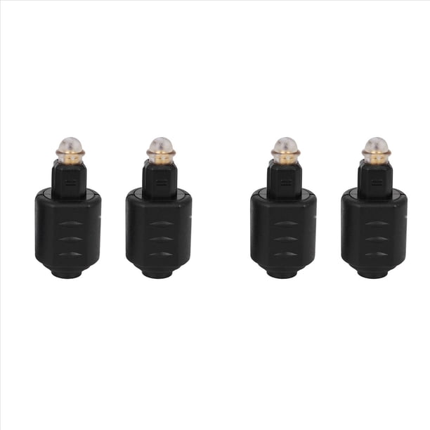 4 Paquetes Mini Enchufe de Jack Hembra 3,5 mm Óptico A Digital Toslink M Adaptador de Audio