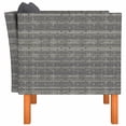 thumbnail image 2 of vidaXL Garden Sofa Poly Rattan and Solid Eucalyptus Wood, 2 of 4